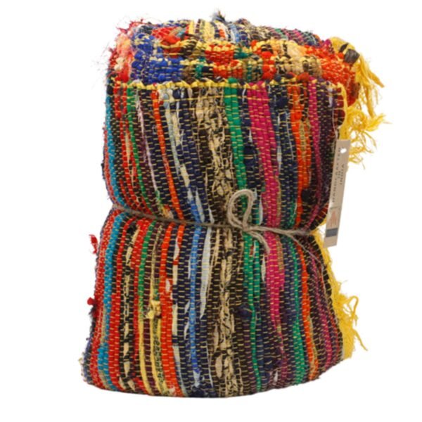 Yellow Luxury Rag Rug – 154 x 90 cm