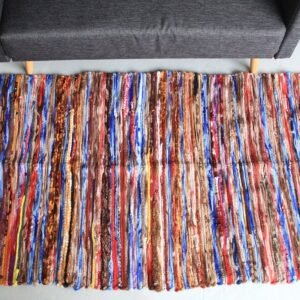 bG9jYWw6Ly9tZWRpYS85SC8wQy82MFIzMEMxRzZHVjMwQzlILzc5YTdkOTM1LmpwZWc.jpg Large Recycled Cotton Rag Rug – 105 x 185 cm