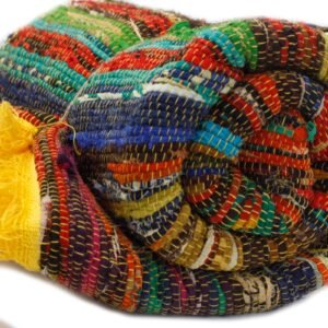 Yellow Luxury Rag Rug – 154 x 90 cm