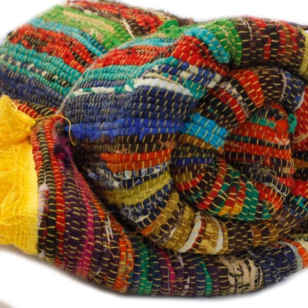 Yellow Luxury Rag Rug – 154 x 90 cm