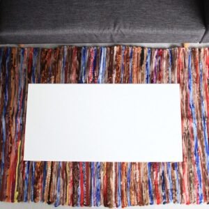 bG9jYWw6Ly9tZWRpYS85Sy8wQy82MFIzMEMxRzZHVjMwQzlLL2UxNGFiMjhkLmpwZWc.jpg Large Recycled Cotton Rag Rug – 105 x 185 cm