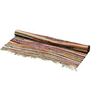 bG9jYWw6Ly9tZWRpYS85Sy9KRC82MFIzMEMxRzZSV0tKRDlLLzdlNGY0NGMyLmpwZWc.jpg Multicolour Rag Rug – 150 x 200 cm