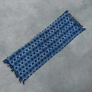 bG9jYWw6Ly9tZWRpYS85TS9HRS82MFIzMEMxRzZSV0tHRTlNLzIxNGQ1NWE3LmpwZWc.jpg Handmade Indigo Heerak Runner – 170 x 60 cm