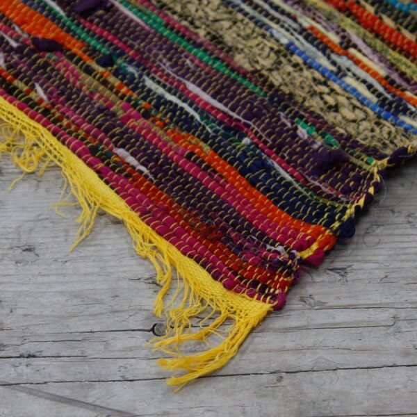 Yellow Luxury Rag Rug – 154 x 90 cm