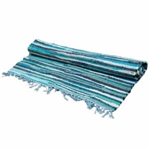 bG9jYWw6Ly9tZWRpYS85UC9KRC82MFIzMEMxRzZSV0tKRDlQL2YzOTJkNTU2LmpwZWc.jpg Aqua Blue Room Rag Rug – 150 x 200 cm