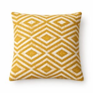 Mustard Diamonds Cushion Cover – 45 x 45 cm