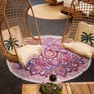 bG9jYWw6Ly9tZWRpYS85US8yRS82MFIzMEMxSjY0VDMyRTlRL2ZhNTJhOTVjLmpwZw.jpg Large Mandala Roundy Art (180cm) - Pink & Purple
