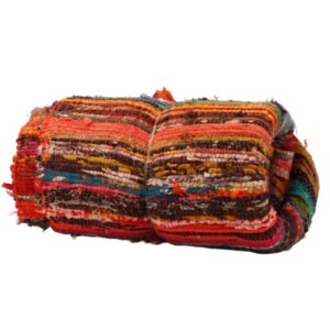 bG9jYWw6Ly9tZWRpYS85Ui80RS82MFIzMEMxRzZNVzM0RTlSL2QzODg4NmJhLmpwZWc.jpg Orange Luxury Rag Rug – 152 x 90 cm