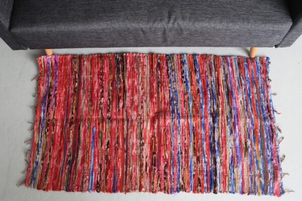 bG9jYWw6Ly9tZWRpYS85Ui8wQy82MFIzMEMxRzZHVjMwQzlSLzM4NmYwYTM5LmpwZWc.jpg Medium Recycled Cotton Rag Rug – 128 x 75 cm