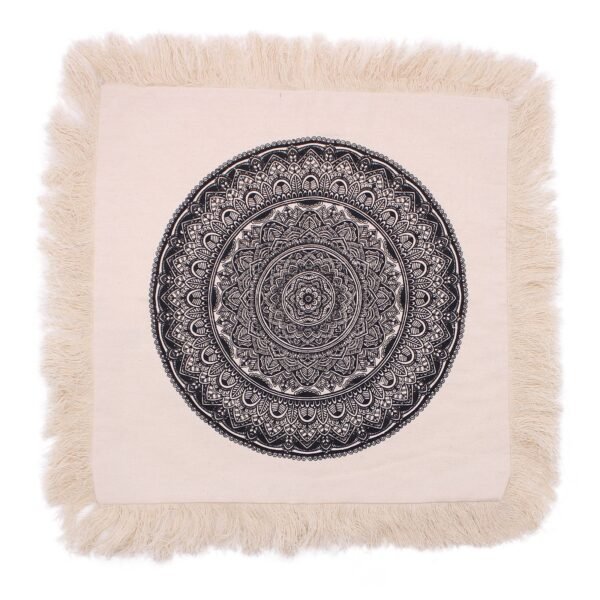 bG9jYWw6Ly9tZWRpYS8xRy80RC82MFIzMEMxRzZSVDM0RDFHL2RkYmRmMzBkLmpwZWc.jpg Black Traditional Mandala Cushion Cover – 45 x 45 cm