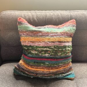 Charcoal Greys Rag Rug Cushion Cover