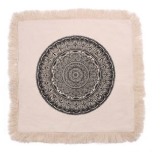 bG9jYWw6Ly9tZWRpYS8xRy9KRC82MFIzMEMxRzZSVDNKRDFHLzAxMmNmNjE2LmpwZWc.jpg Black Traditional Mandala Cushion Cover – 60 x 60 cm