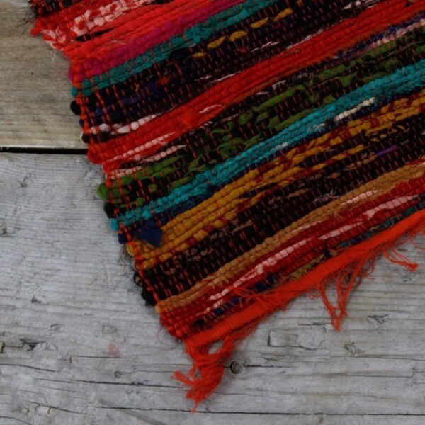 bG9jYWw6Ly9tZWRpYS8xSC82Qy82MFIzMEMxRzZNVzM2QzFIL2IzMDlmMGY3LmpwZWc.jpg Orange Luxury Rag Rug – 152 x 90 cm