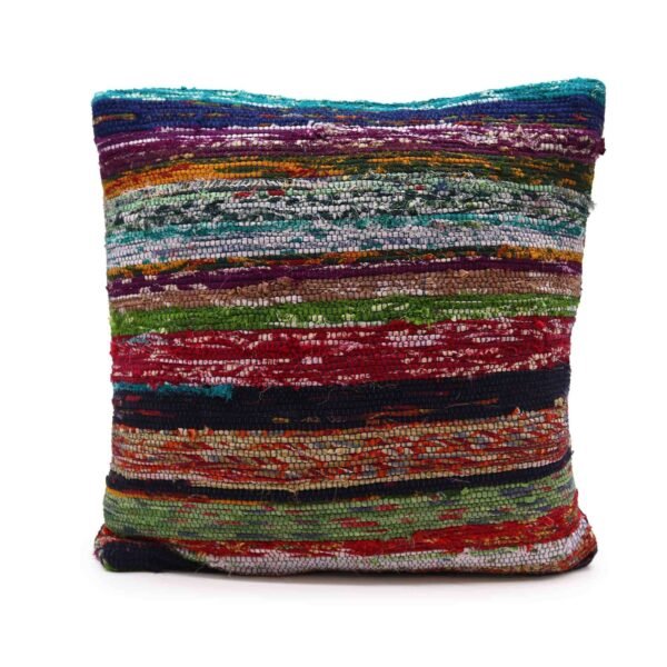 bG9jYWw6Ly9tZWRpYS8xSC84RS82MFIzMEMxRzZXVDM4RTFILzVjM2Y1MmM1LmpwZWc.jpg Aqua Blues Rag Rug Cushion Cover