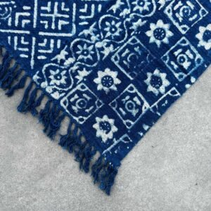 bG9jYWw6Ly9tZWRpYS8xSC9HRS82MFIzMEMxRzZSV0tHRTFIL2Y2Y2U0MmY1LmpwZWc.jpg Desi Stripes Handmade Indigo Throw – 170 x 120 cm