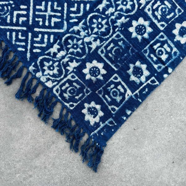 bG9jYWw6Ly9tZWRpYS8xSC9HRS82MFIzMEMxRzZSV0tHRTFIL2Y2Y2U0MmY1LmpwZWc.jpg Desi Stripes Handmade Indigo Throw – 170 x 120 cm