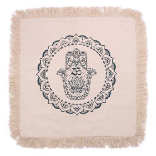 bG9jYWw6Ly9tZWRpYS8xSC9KRC82MFIzMEMxRzZSVDNKRDFIL2MwZGE0Zjg4LmpwZWc.jpg Green Hamsa Mandala cushion cover, 60 x 60 cm