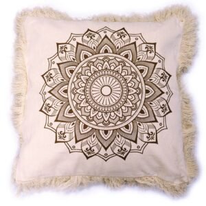 bG9jYWw6Ly9tZWRpYS8xSi80RC82MFIzMEMxRzZSVDM0RDFKL2U4MmJjYzkxLmpwZWc.jpg Bronze Lotus Mandala Cushion Cover – 45 x 45 cm