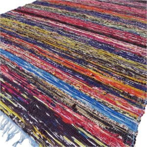 bG9jYWw6Ly9tZWRpYS8xSi82Qy82MFIzMEMxRzZNVzM2QzFKLzVkYzhkODk1LmpwZWc.jpg Blue Luxury Rag Rug – 153 x 90 cm