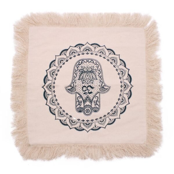 bG9jYWw6Ly9tZWRpYS8xSi9KRC82MFIzMEMxRzZSVDNKRDFKLzJmYjJlYWY0LmpwZWc.jpg Green Hamsa Mandala cushion cover, 45 x 45 cm