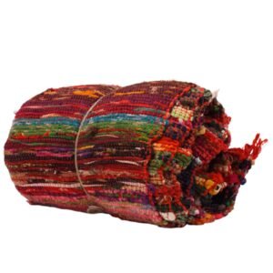 Red Luxury Rag Rug – 150 x 90 cm