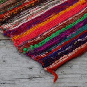 bG9jYWw6Ly9tZWRpYS8xUS80RS82MFIzMEMxRzZNVzM0RTFRLzUzMGRlZDllLmpwZWc.jpg Red Luxury Rag Rug – 150 x 90 cm