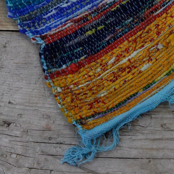 bG9jYWw6Ly9tZWRpYS8xUi82Qy82MFIzMEMxRzZNVzM2QzFSLzg3YWRlOTQxLmpwZWc.jpg Blue Luxury Rag Rug – 153 x 90 cm