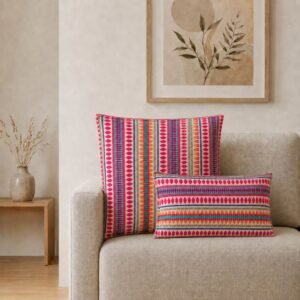 bG9jYWw6Ly9tZWRpYS8xUi9DRC82MFIzMEMxSjZNUzNDRDFSL2IwMTFmYjliLnBuZw-1.jpg Neon Stripes Lumbar Cushion Cover – 30 x 50 cm