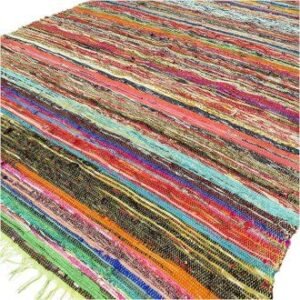 bG9jYWw6Ly9tZWRpYS8xUy80RS82MFIzMEMxRzZNVzM0RTFTL2Y4MTFkZjdiLmpwZWc.jpg Green Luxury Rag Rug – 151 x 90 cm