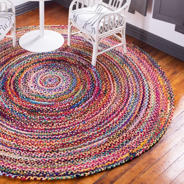 bG9jYWw6Ly9tZWRpYS9ISC84Qy82MFIzMEMxRzZNVzM4Q0hIL2ZmMTFhY2JlLmpwZWc.jpg Round Jute & Recycled Cotton Rug – 150 cm