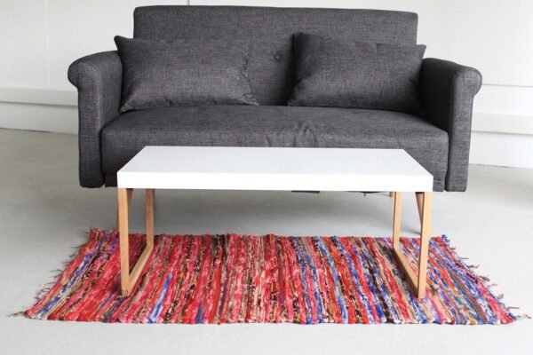 bG9jYWw6Ly9tZWRpYS9ISC8wQy82MFIzMEMxRzZHVjMwQ0hILzE2YTZmYzJhLmpwZWc.jpg Medium Recycled Cotton Rag Rug – 128 x 75 cm