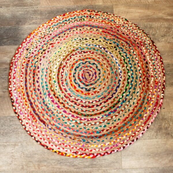 bG9jYWw6Ly9tZWRpYS9ISy84Qy82MFIzMEMxRzZNVzM4Q0hLLzcwYmYxYmQ2LmpwZWc.jpg Round jute and recycled cotton rug, 120 cm