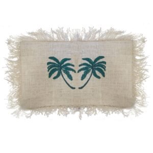 bG9jYWw6Ly9tZWRpYS9ITi80Qy82MFIzMEMxRzZSVDM0Q0hOLzgzODE1M2E3LmpwZWc.jpg Palm Tree Linen Lumbar Cushion Cover with Fringe – 30 x 50 cm