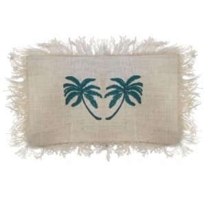 bG9jYWw6Ly9tZWRpYS9ITi80Qy82MFIzMEMxRzZSVDM0Q0hOLzgzODE1M2E3LmpwZWc.jpg Palm Tree linen lumbar cushion cover with fringe, 30 x 50 cm