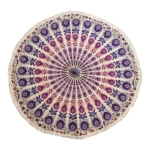 bG9jYWw6Ly9tZWRpYS9IUC80Qy82MFIzMEMxSjY0U0s0Q0hQLzliNTczODMwLmpwZw.jpg Peacock Purple Mandala Cotton Wall Hanging – 130 cm