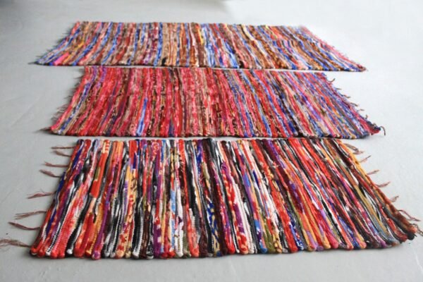 bG9jYWw6Ly9tZWRpYS9IUC8wQy82MFIzMEMxRzZHVjMwQ0hQL2U5ZjYwZmYwLmpwZWc.jpg Small Recycled Cotton Rag Rug – 50 x 90 cm