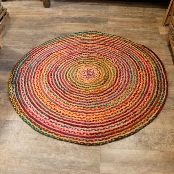 bG9jYWw6Ly9tZWRpYS9IUS84Qy82MFIzMEMxRzZNVzM4Q0hRLzE0OWE4YWMxLmpwZWc.jpg Round Jute & Recycled Cotton Rug – 150 cm