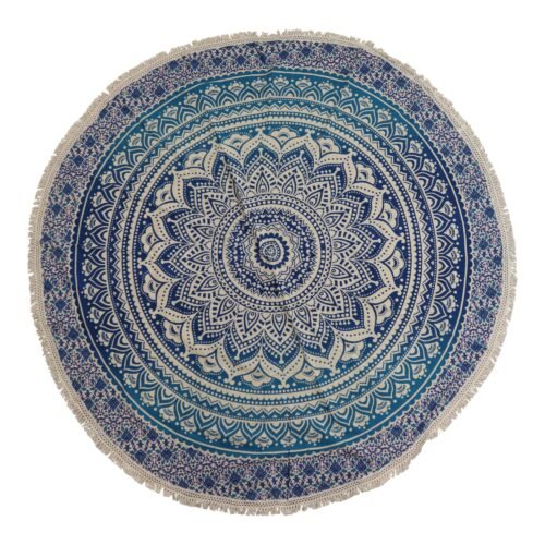 bG9jYWw6Ly9tZWRpYS9IUy80Qy82MFIzMEMxSjY0U0s0Q0hTL2M1YjQzNTVhLmpwZw.jpg Classic Blue mandala cotton wall hanging, 130 cm