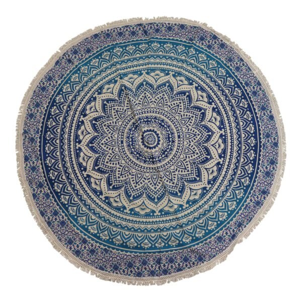 bG9jYWw6Ly9tZWRpYS9IUy80Qy82MFIzMEMxSjY0U0s0Q0hTL2M1YjQzNTVhLmpwZw.jpg Classic Blue mandala cotton wall hanging, 130 cm