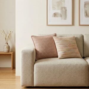 Burgundy Squares Cushion Cover – 45 x 45 cm