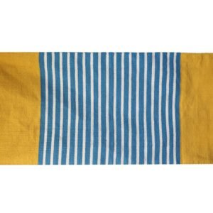 Indian Cotton Rug - 70x170cm - Yellow/ Blue