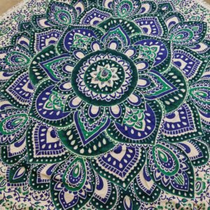 bG9jYWw6Ly9tZWRpYS9TSy80Qy82MFIzMEMxSjY0U0s0Q1NLL2M5YzY0Yzc3LmpwZw.jpg Teal & Blue Mandala Cotton Wall Hanging – 130 cm