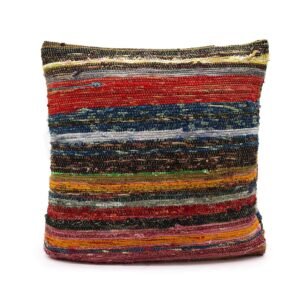 Natural Greens Rag Rug Cushion Cover
