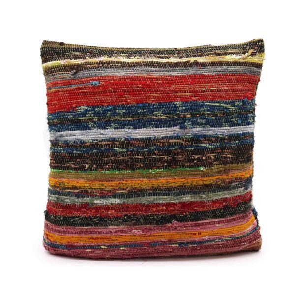 Natural Greens Rag Rug Cushion Cover