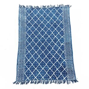 bG9jYWw6Ly9tZWRpYS9TUC9HRC82MFIzMEMxRzZSV0tHRFNQLzZkNTRlZGU1LmpwZWc.jpg Midnight Heerak Handmade Indigo Throw – 170 x 120 cm