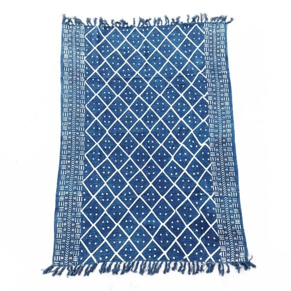 bG9jYWw6Ly9tZWRpYS9TUC9HRC82MFIzMEMxRzZSV0tHRFNQLzZkNTRlZGU1LmpwZWc.jpg Midnight Heerak Handmade Indigo Throw – 170 x 120 cm