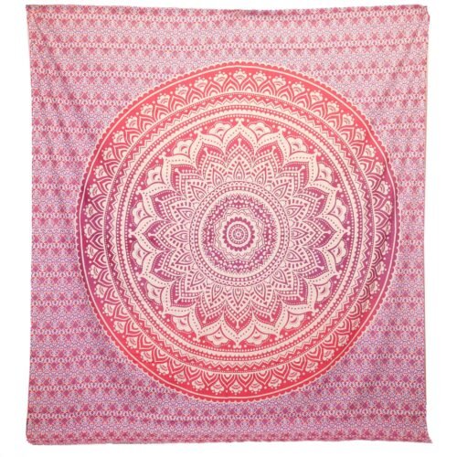 Purple Umrao Mandala wall hanging and decorative spread