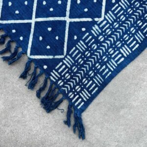 bG9jYWw6Ly9tZWRpYS9TUS9HRC82MFIzMEMxRzZSV0tHRFNRL2RiODI0N2M1LmpwZWc.jpg Midnight Heerak Handmade Indigo Throw – 170 x 120 cm