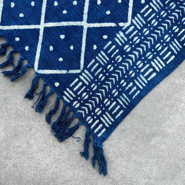bG9jYWw6Ly9tZWRpYS9TUS9HRC82MFIzMEMxRzZSV0tHRFNRL2RiODI0N2M1LmpwZWc.jpg Midnight Heerak Handmade Indigo Throw – 170 x 120 cm