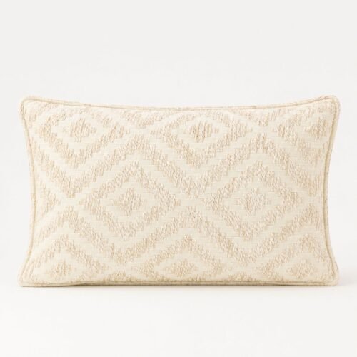 Neutral Geo Creme lumbar cushion cover, 30 x 50 cm